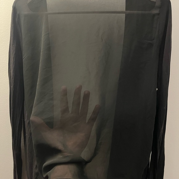 Sheer back black cardigan - Picture 1 of 5